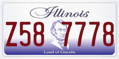 IL license plate Z587778