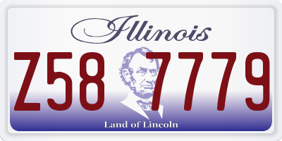IL license plate Z587779