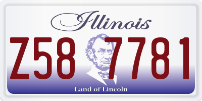 IL license plate Z587781