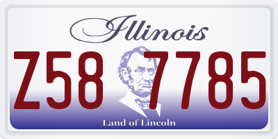 IL license plate Z587785