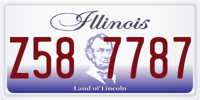 IL license plate Z587787