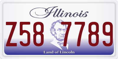 IL license plate Z587789