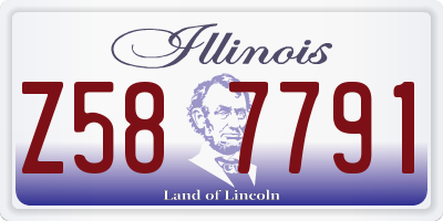 IL license plate Z587791