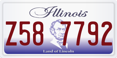 IL license plate Z587792