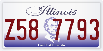 IL license plate Z587793