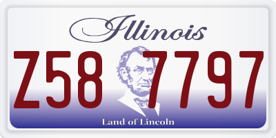 IL license plate Z587797