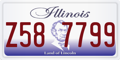 IL license plate Z587799