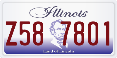 IL license plate Z587801