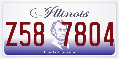 IL license plate Z587804