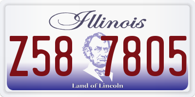 IL license plate Z587805
