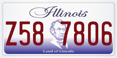 IL license plate Z587806