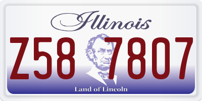 IL license plate Z587807