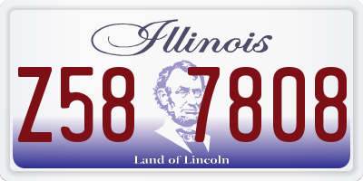 IL license plate Z587808