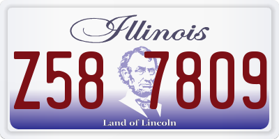IL license plate Z587809