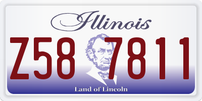 IL license plate Z587811