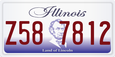 IL license plate Z587812