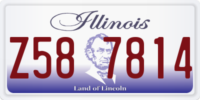 IL license plate Z587814