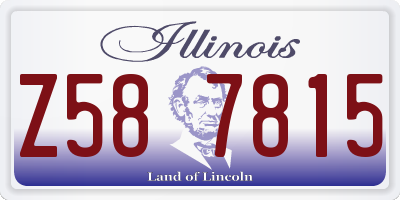 IL license plate Z587815