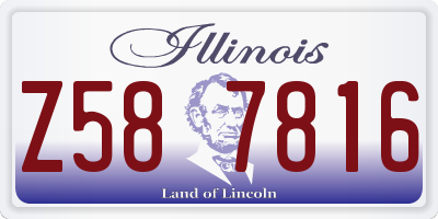 IL license plate Z587816