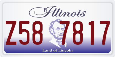 IL license plate Z587817