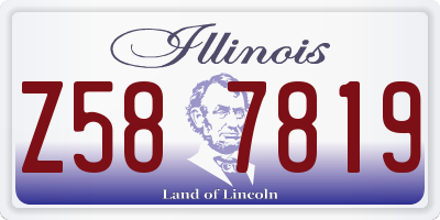 IL license plate Z587819
