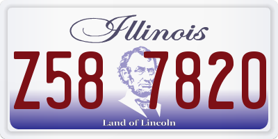 IL license plate Z587820