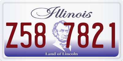 IL license plate Z587821