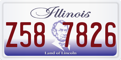 IL license plate Z587826