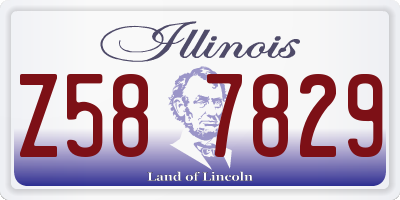 IL license plate Z587829