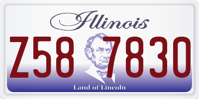 IL license plate Z587830
