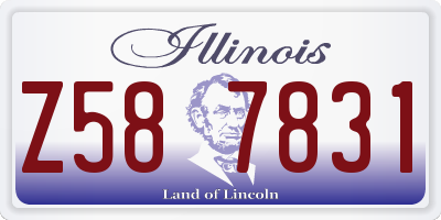 IL license plate Z587831
