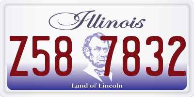 IL license plate Z587832
