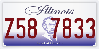 IL license plate Z587833