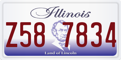 IL license plate Z587834