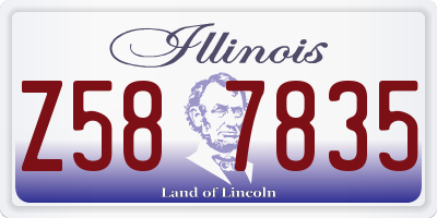 IL license plate Z587835