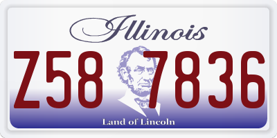 IL license plate Z587836