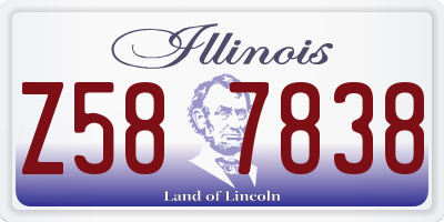 IL license plate Z587838