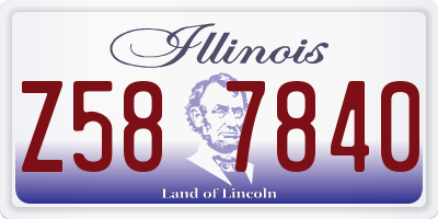 IL license plate Z587840