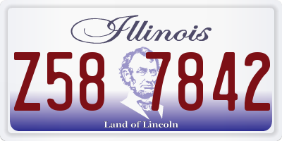 IL license plate Z587842