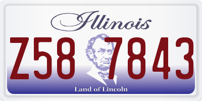 IL license plate Z587843