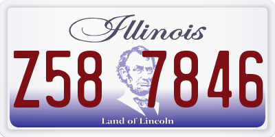 IL license plate Z587846