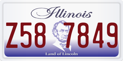 IL license plate Z587849