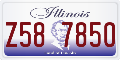 IL license plate Z587850