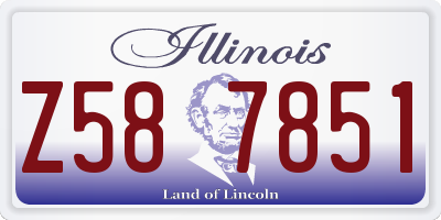 IL license plate Z587851