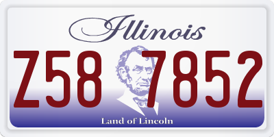 IL license plate Z587852