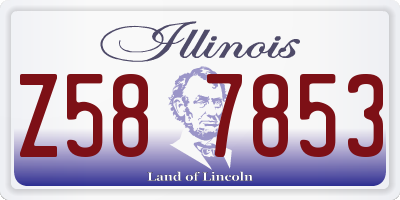 IL license plate Z587853