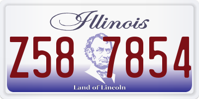 IL license plate Z587854