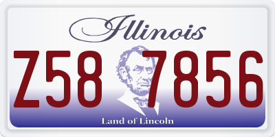IL license plate Z587856