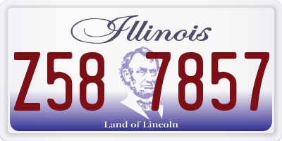 IL license plate Z587857