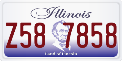 IL license plate Z587858